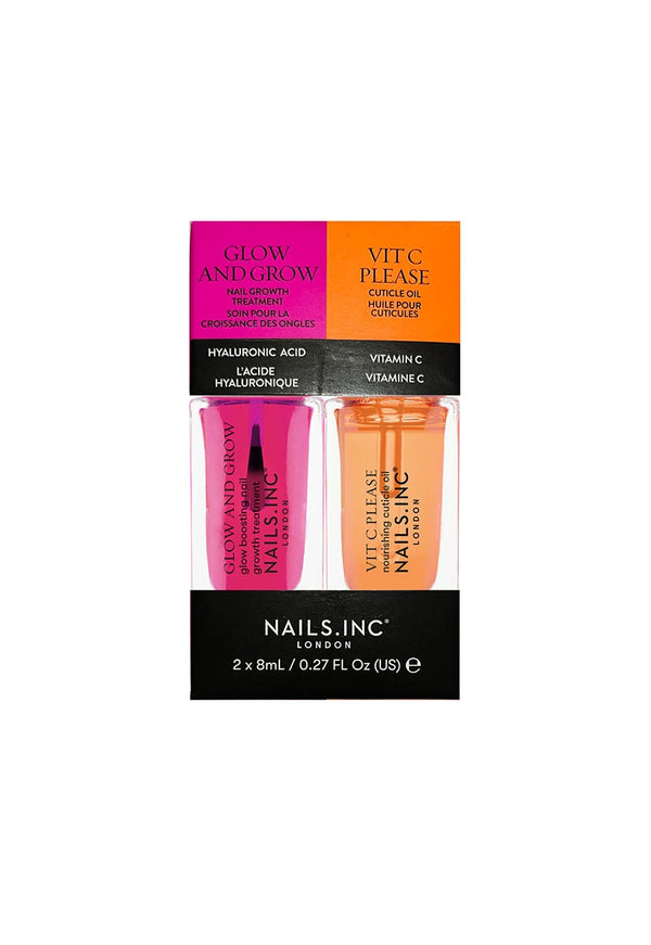 Nails Inc Glow And Grow X Vit C Please Nail Treatment Duo