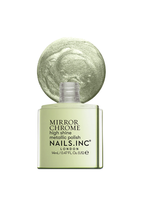 Nails Inc Go Your Chrome Way Olive Mirror Chrome Nail Polish