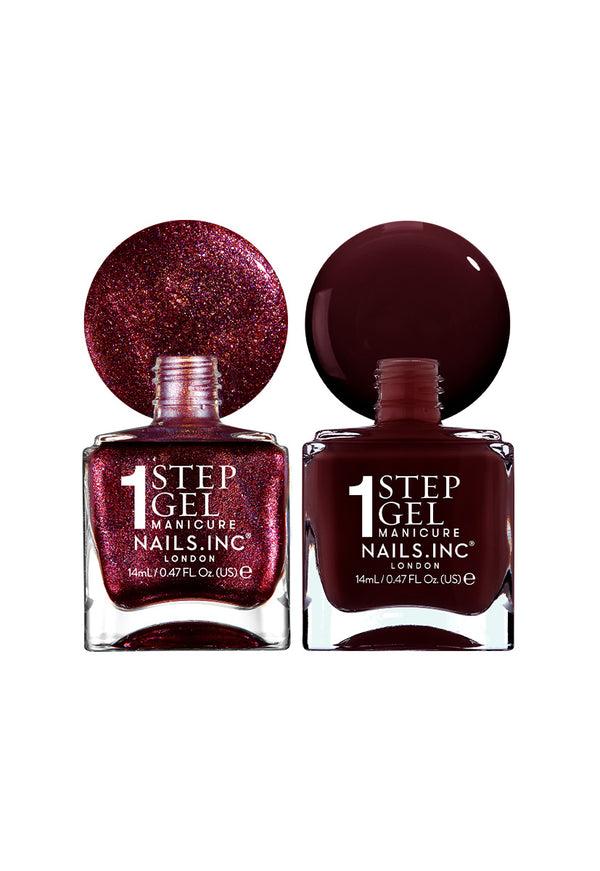 Nails Inc Cherry Noir Nail Polish Duo
