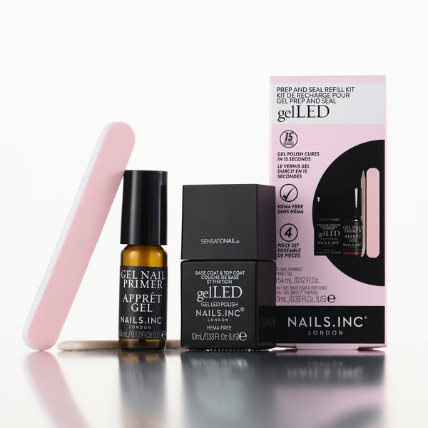 Nails Inc GelLED Prep And Seal Gel Refill Kit