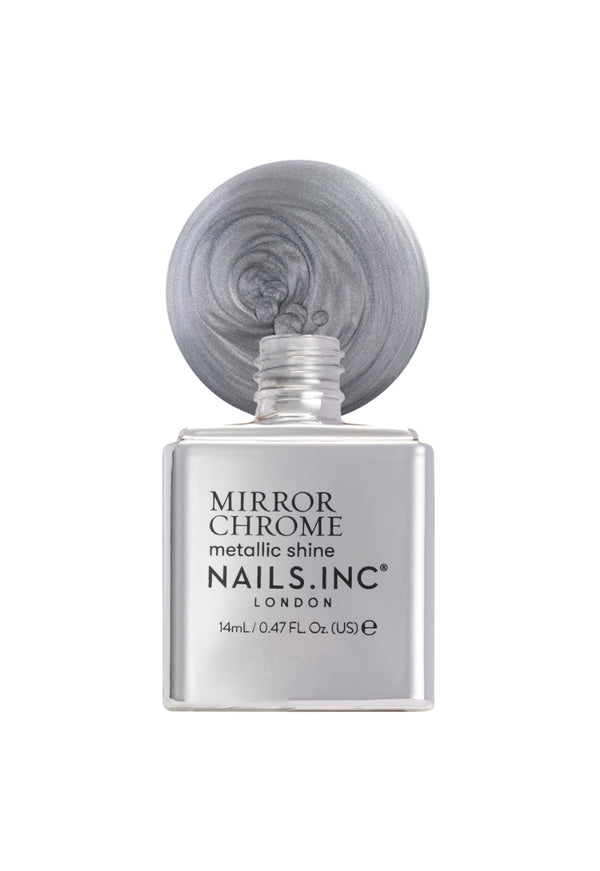 Nails Inc Silver Served Mirror Chrome Nail Polish