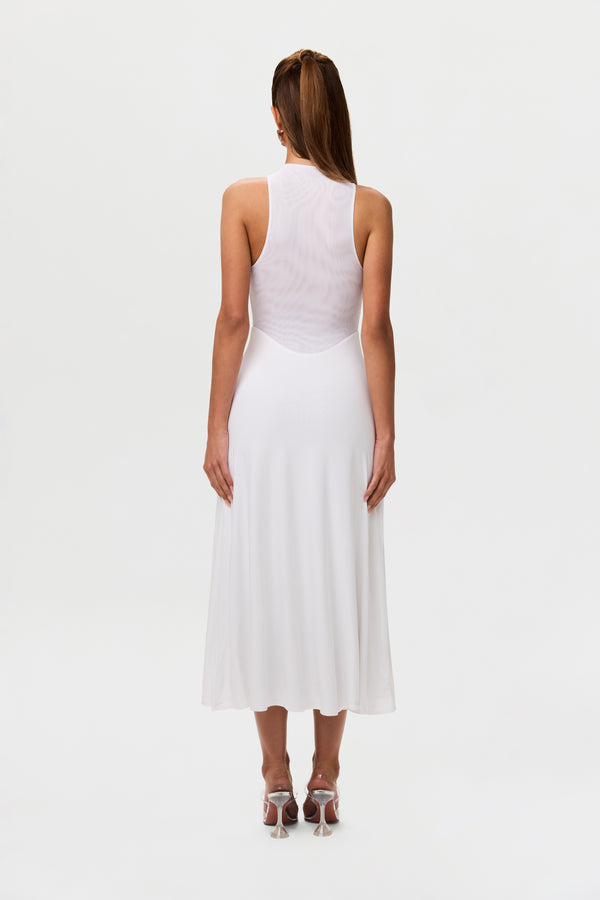 Naked Wardrobe Hourglass Mesh Sleeveless Midi Dress