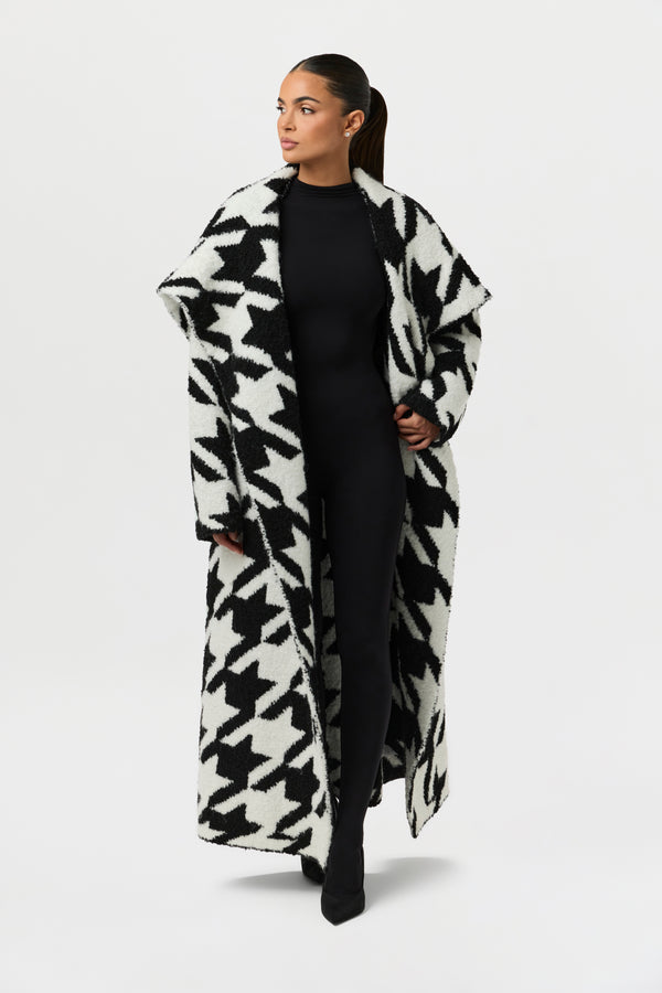 naked wardrobe Bouclé Houndstooth Coat