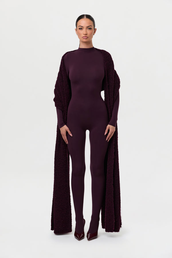 Naked Wardrobe Bouclé Knit Oversized Scarf