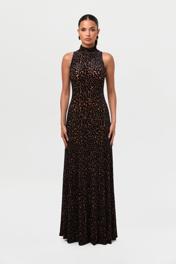 naked wardrobe Burnout Leopard Sleeveless Dress