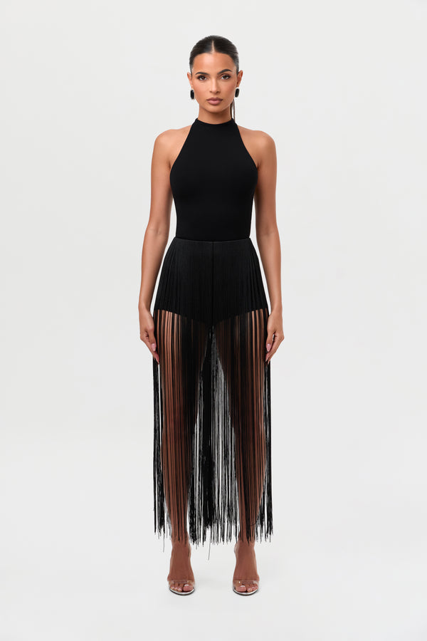 Naked Wardrobe Butter Fringe Hot Pants