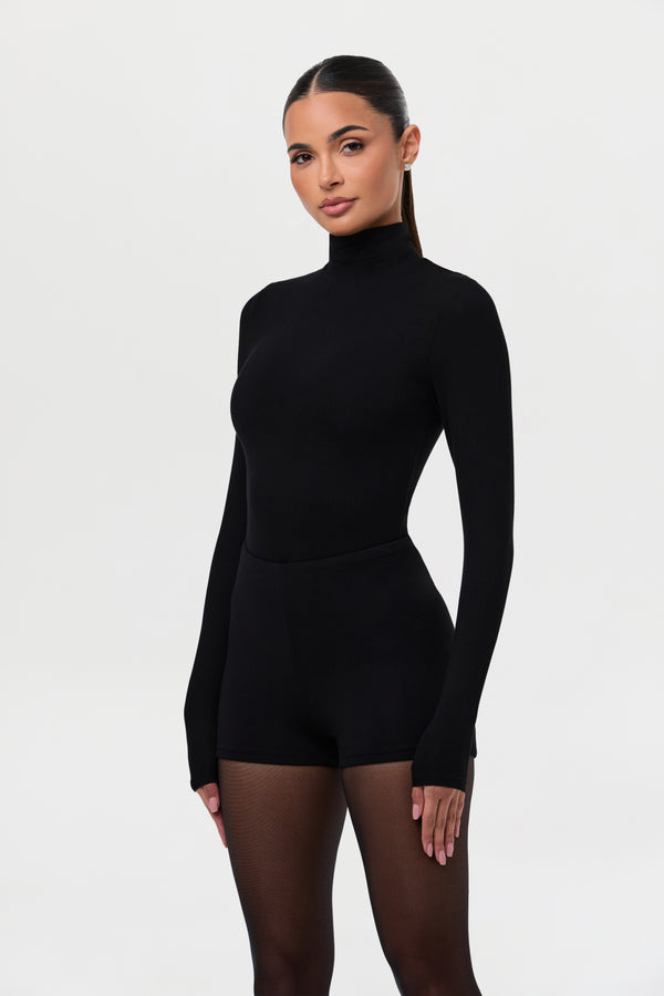 Naked Wardrobe Butter Turtleneck Contour Bodysuit