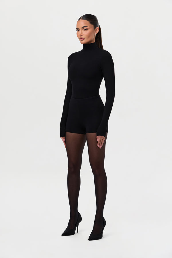 Naked Wardrobe Butter Turtleneck Contour Bodysuit