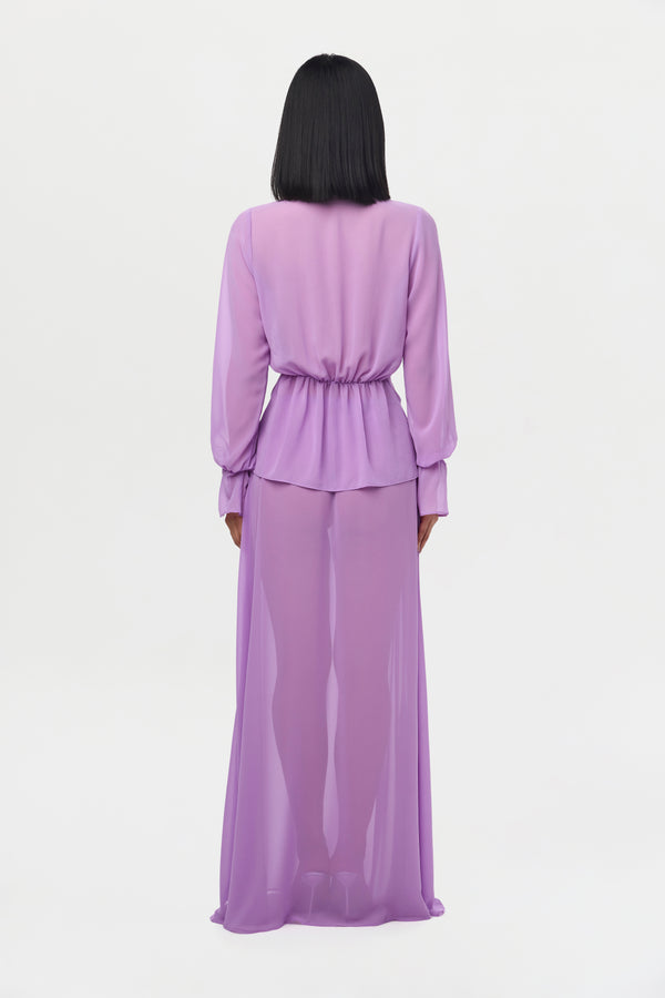 Naked Wardrobe Chiffon Maxi Skirt