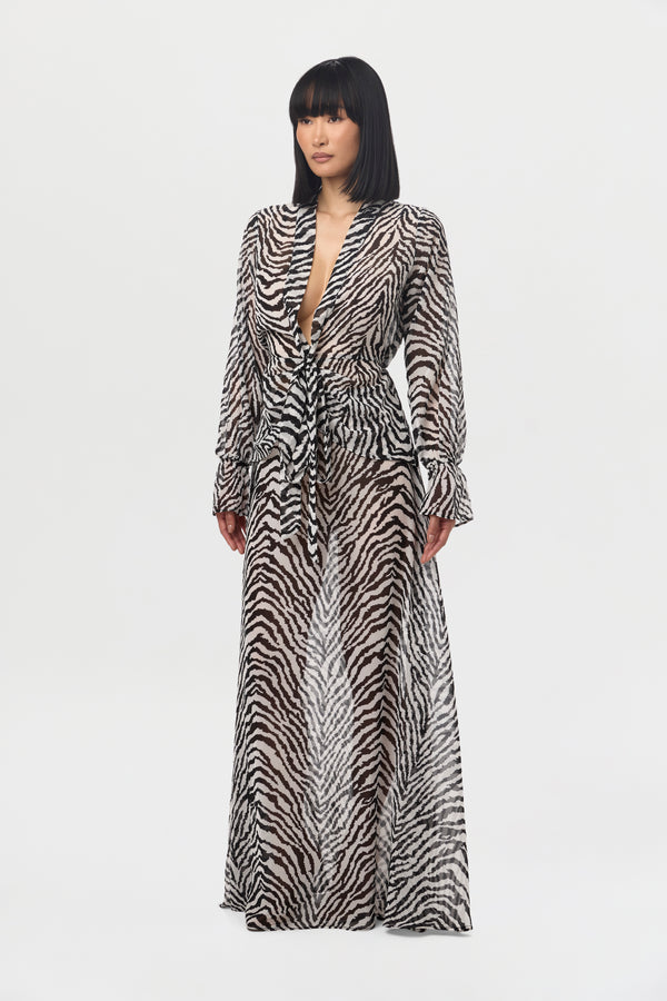 Naked Wardrobe Chiffon Maxi Skirt