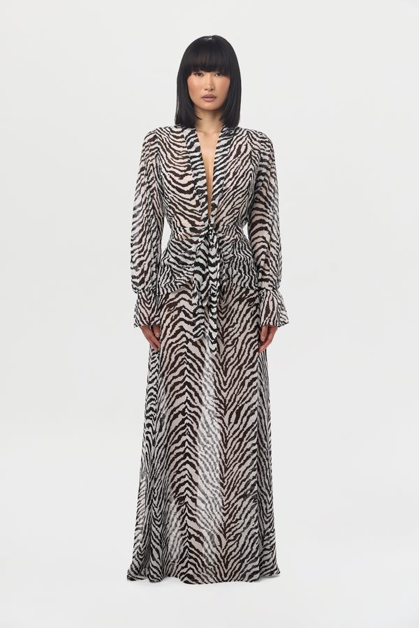 naked wardrobe Chiffon Maxi Skirt