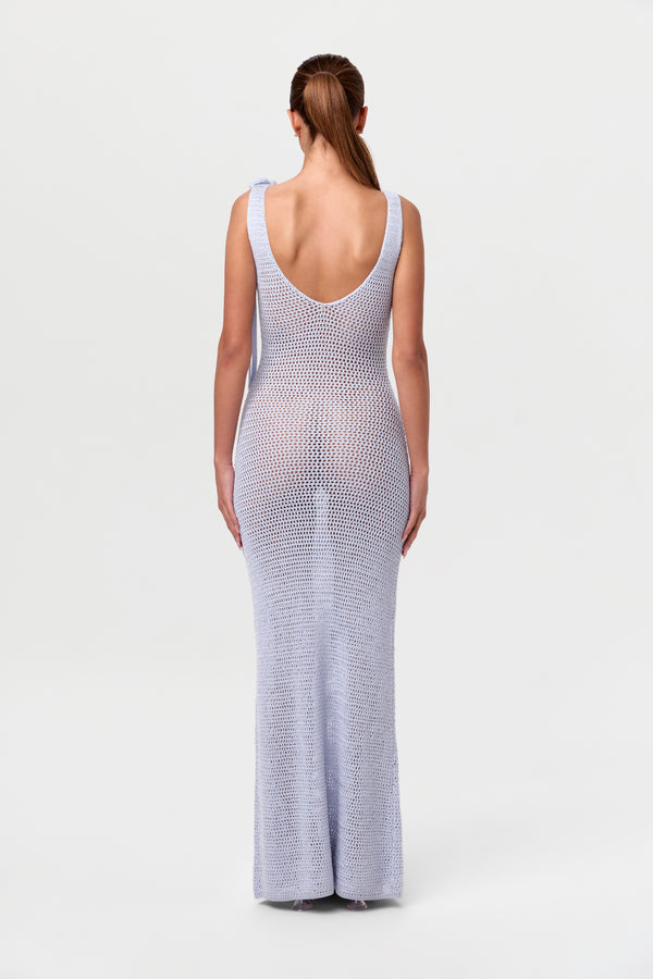 Naked Wardrobe Crochet Floral Maxi Dress