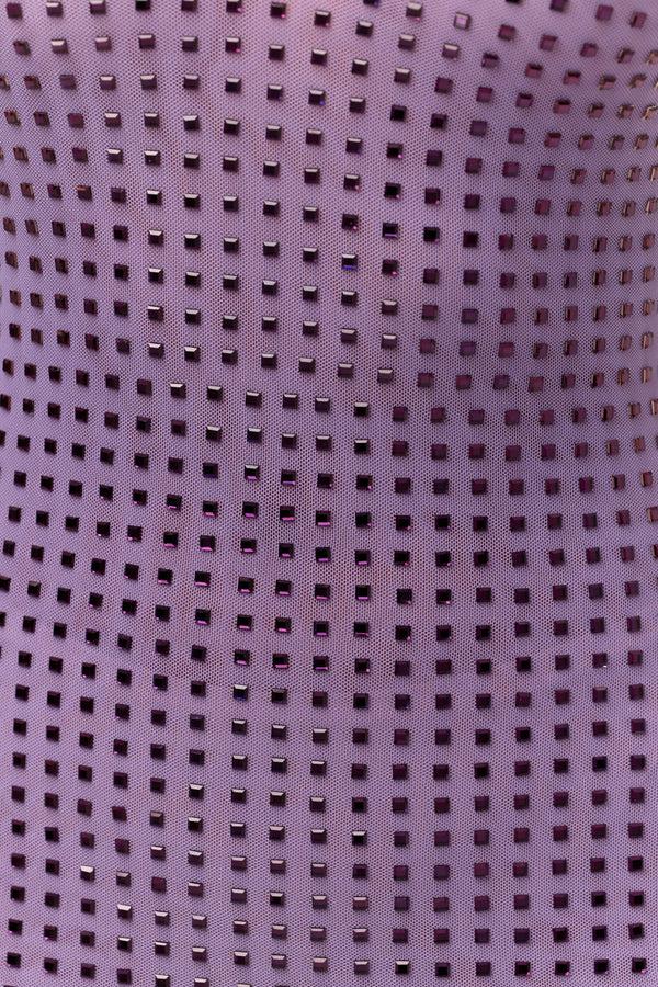 Naked Wardrobe Crystal V-Neck Mini Dress