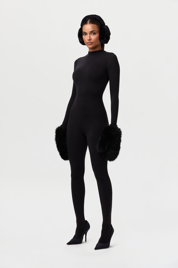 Naked Wardrobe Faux Fur Mittens