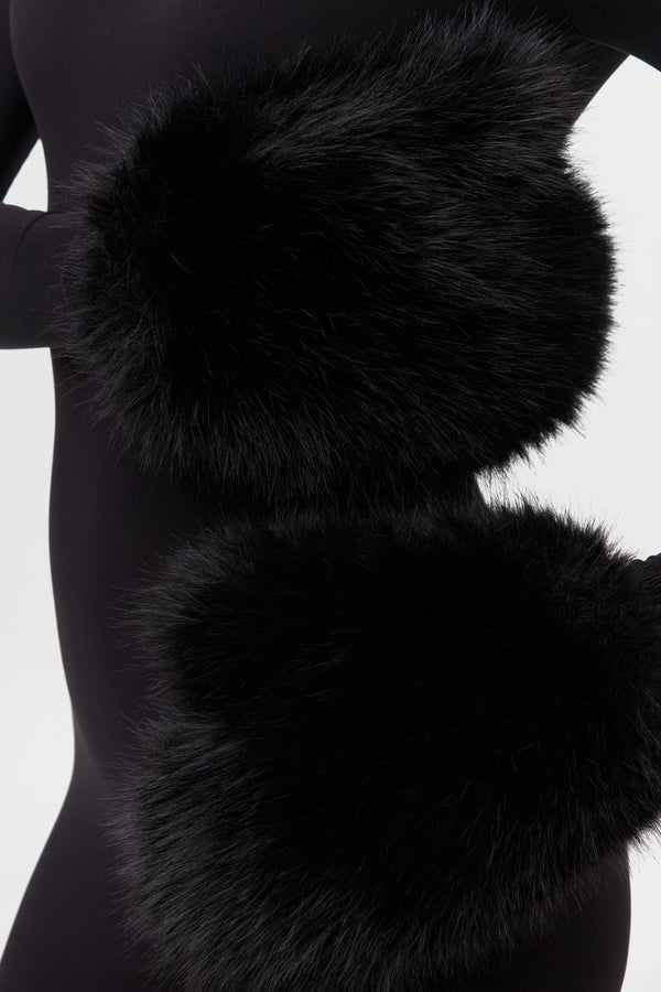 Naked Wardrobe Faux Fur Mittens