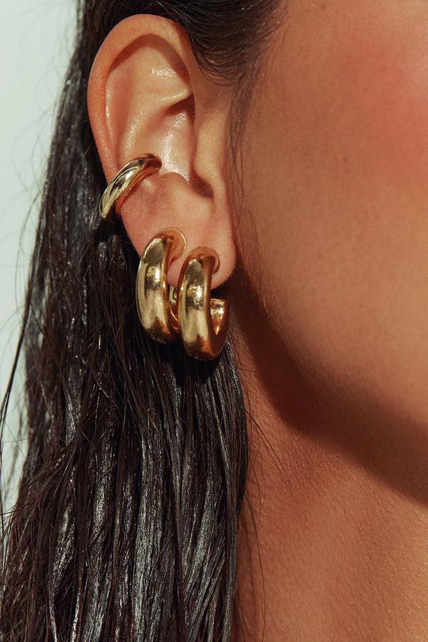 Naked Wardrobe Gold Baby Hoops