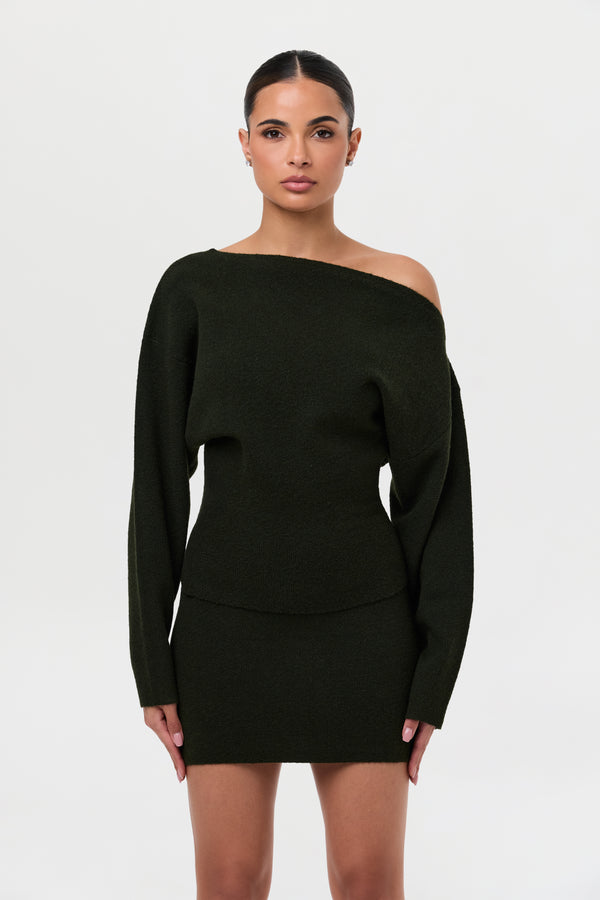 Naked Wardrobe Knit Sweater Mini Skirt