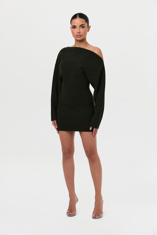 Naked Wardrobe Knit Sweater Mini Skirt