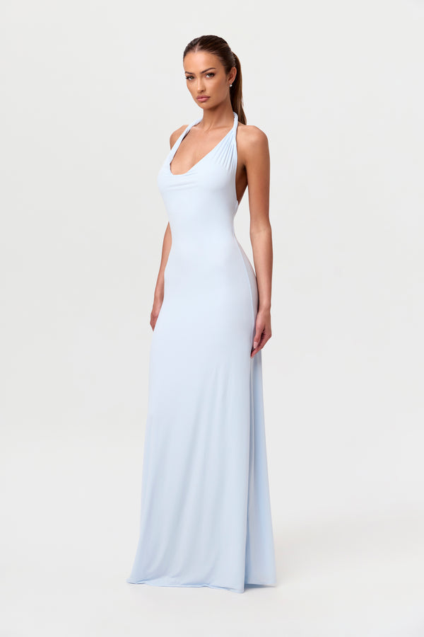 Naked Wardrobe Naked Asymmetrical Drape Maxi Dress