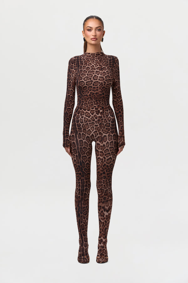 Naked Wardrobe Naked Print Mock Neck Top