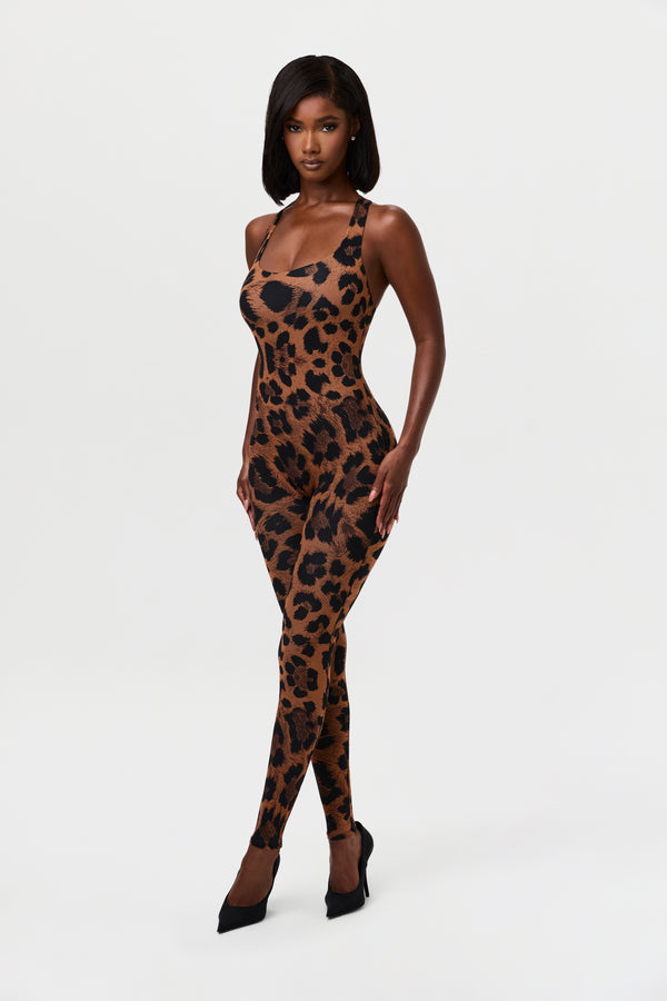 naked wardrobe Naked Print Racerback Jumpsuit