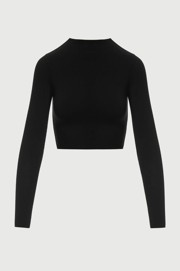 Naked Wardrobe NW Mock Neck Crop Top