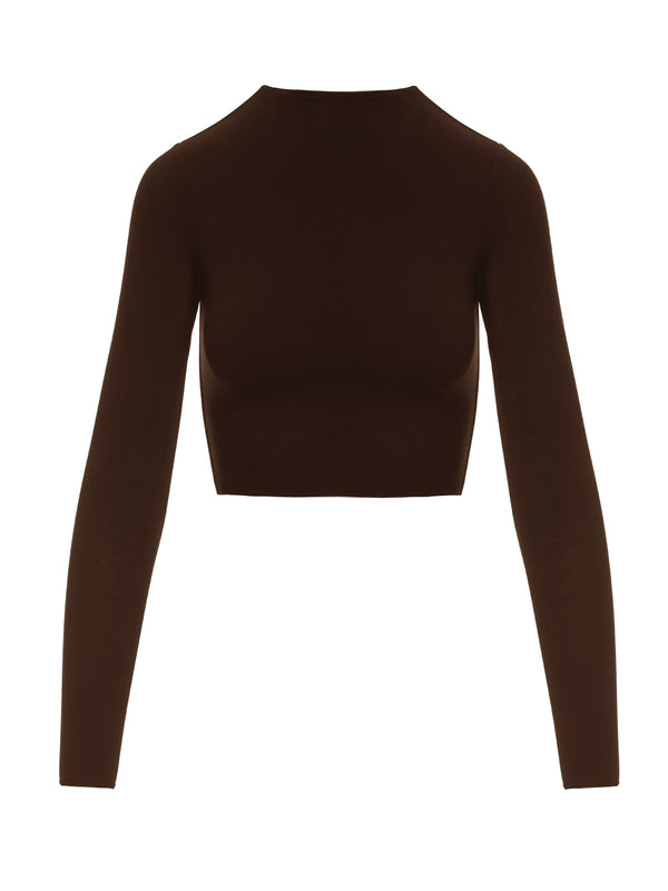 naked wardrobe NW Mock Neck Crop Top