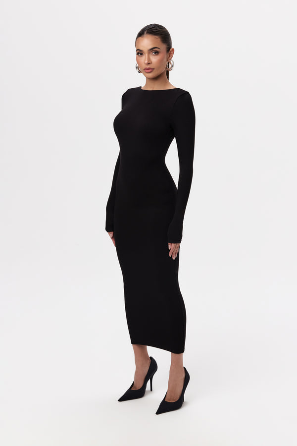 Naked Wardrobe NW Open Back Midi Dress