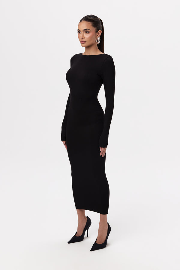 Naked Wardrobe NW Open Back Midi Dress