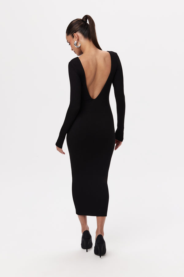 naked wardrobe NW Open Back Midi Dress