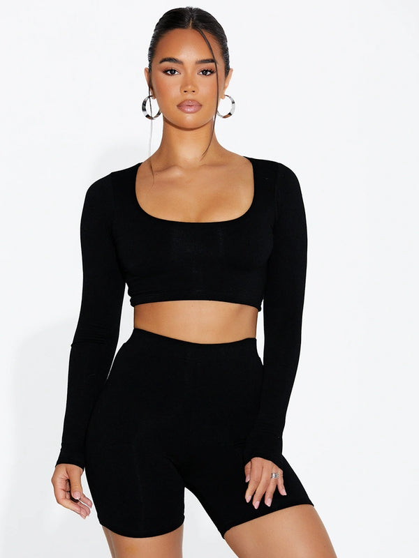 Naked Wardrobe NW Scoop Sculpt Crop Top