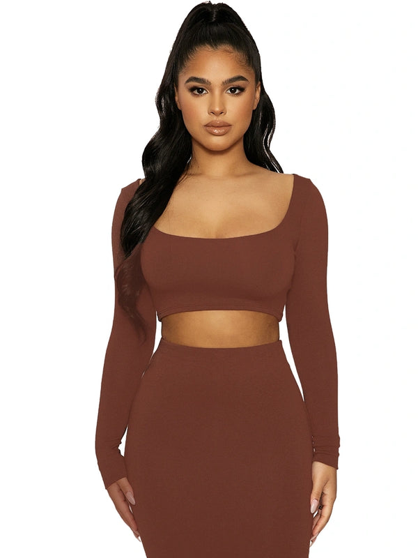 naked wardrobe NW Scoop Sculpt Crop Top