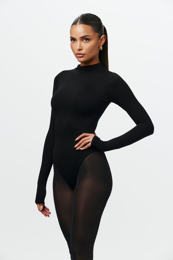 Naked Wardrobe NW Sculpt Mock Neck Bodysuit