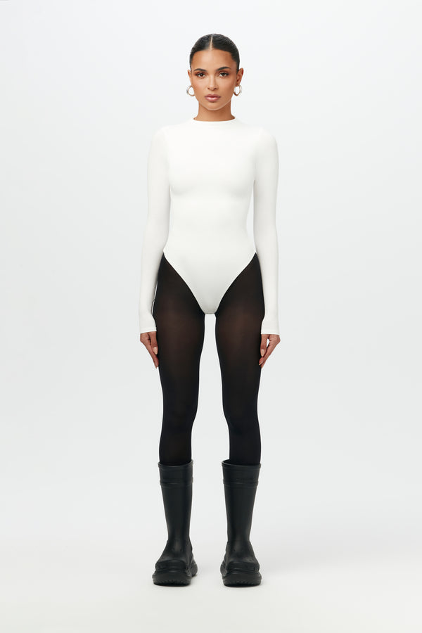 naked wardrobe NW Sculpt Mock Neck Bodysuit