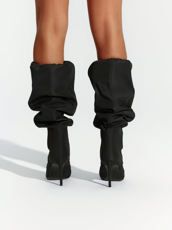 Naked Wardrobe Nylon Scrunch Boot