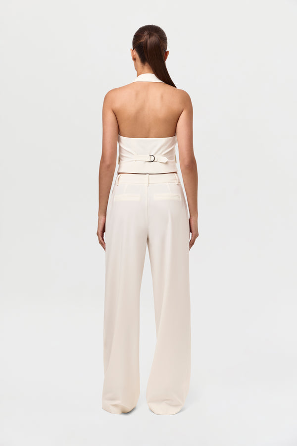 Naked Wardrobe Pleated Wide Leg Suit Pant