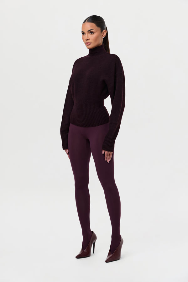 Naked Wardrobe Ribbed-Knit Sculpt Sweater Top