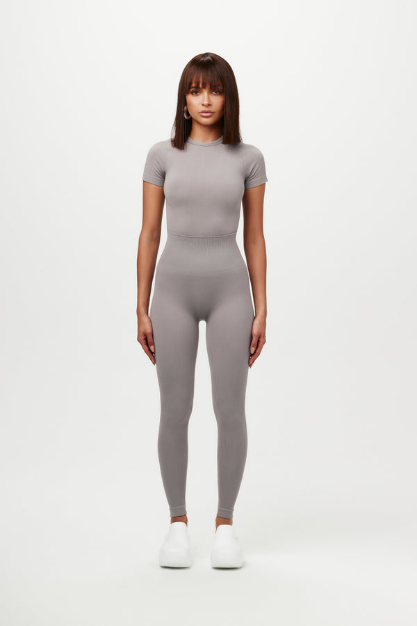 Naked Wardrobe Sculpt Short Sleeve Crewneck Top