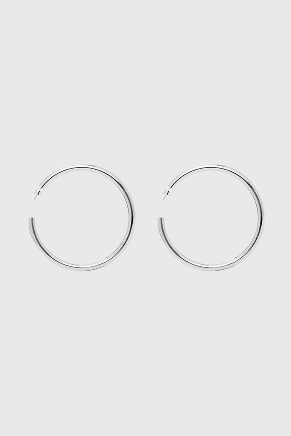 Naked Wardrobe Silver Large Hoops