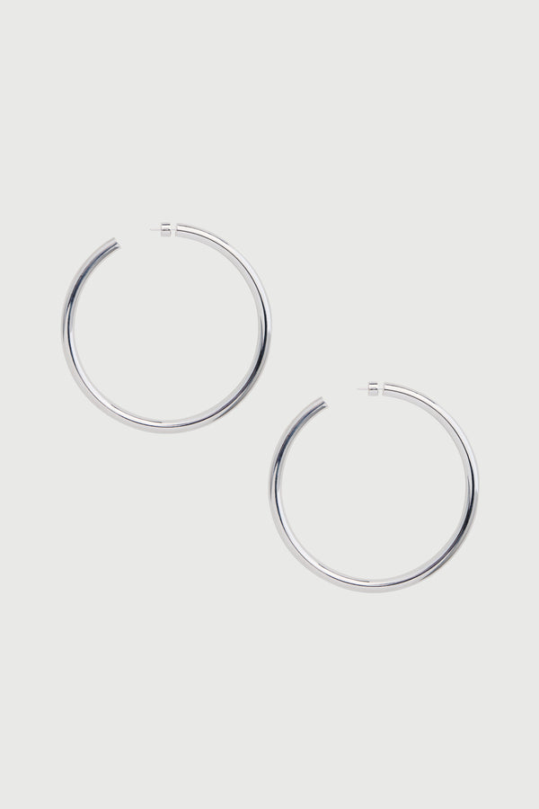 Naked Wardrobe Silver Large Hoops
