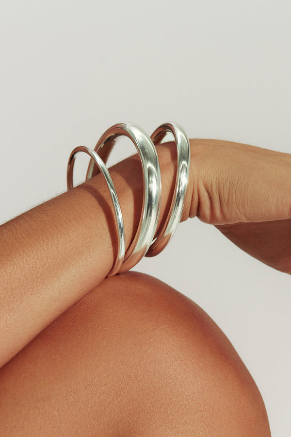 Naked Wardrobe Silver Medium Cuff Bracelet