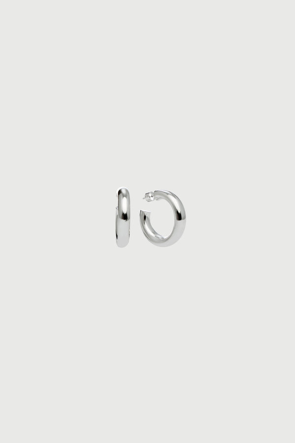 naked wardrobe Silver Small Hoops