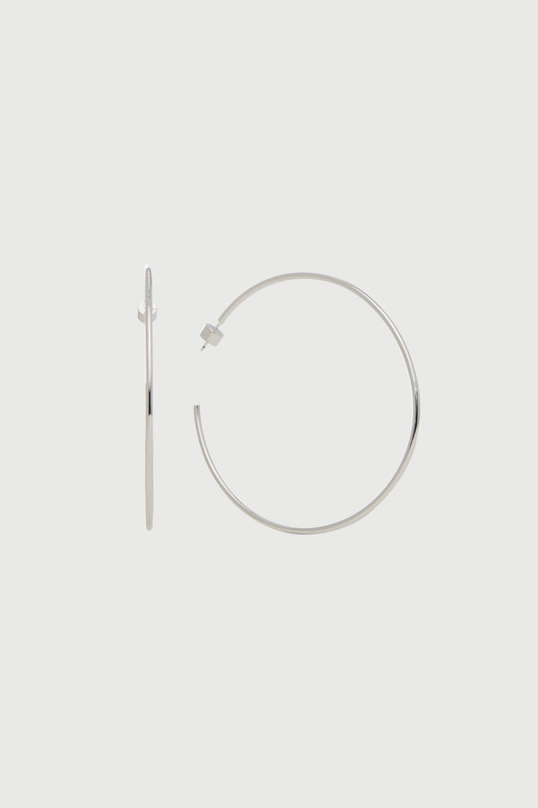 naked wardrobe Silver Thin Hoops