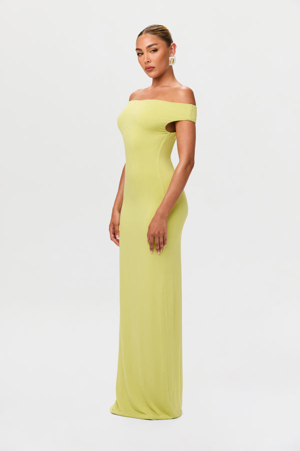 Naked Wardrobe Smooth Off-Shoulder Maxi Dress
