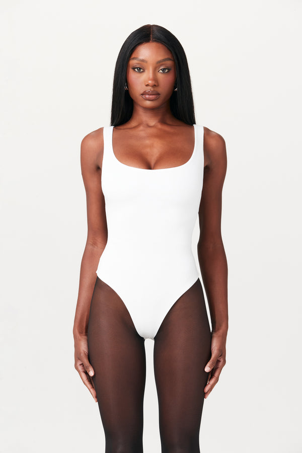 Naked Wardrobe Smooth Scoop Neck Tank Bodysuit