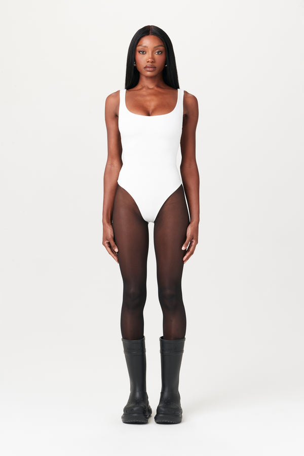 Naked Wardrobe Smooth Scoop Neck Tank Bodysuit