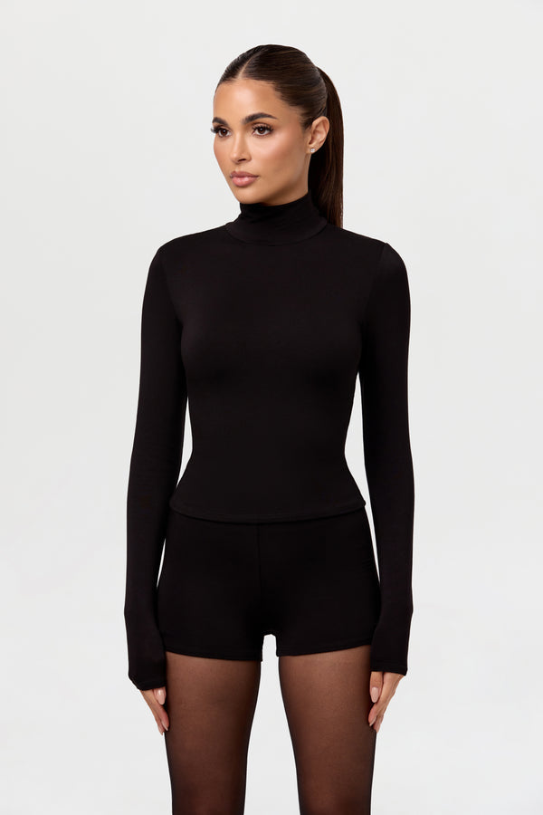 Naked Wardrobe Smooth Turtleneck Sculpt Top