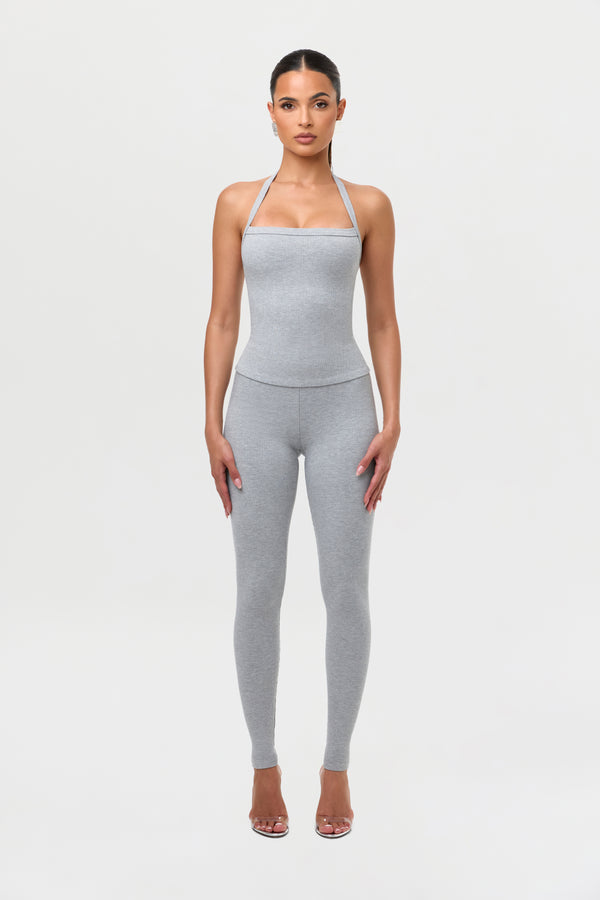 Naked Wardrobe Snatched Crewneck Halter Top