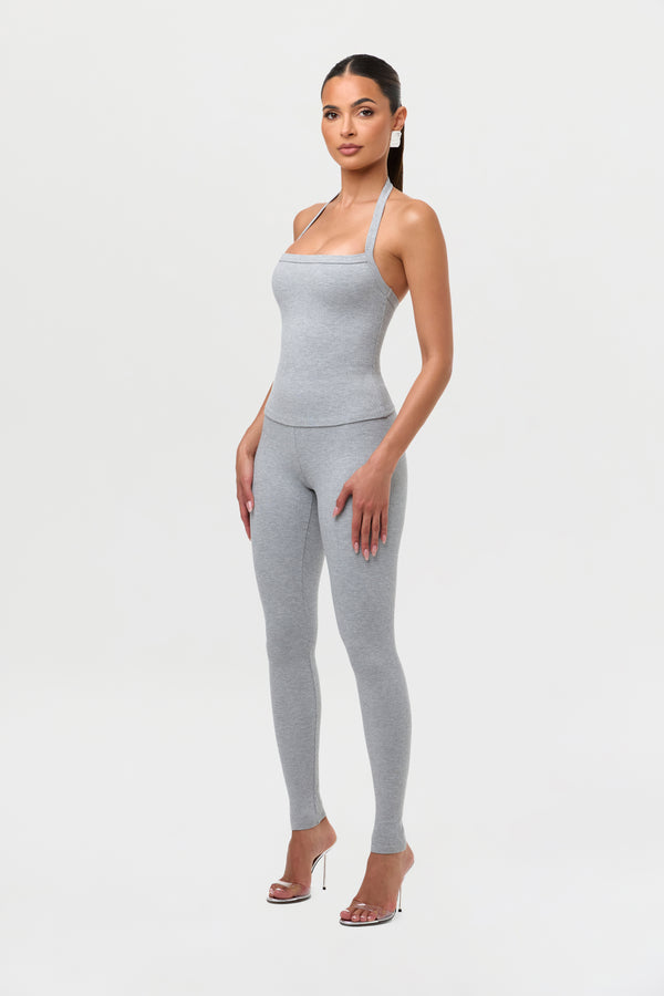 Naked Wardrobe Snatched Crewneck Halter Top