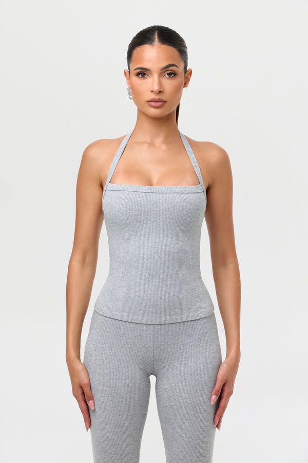 naked wardrobe Snatched Crewneck Halter Top